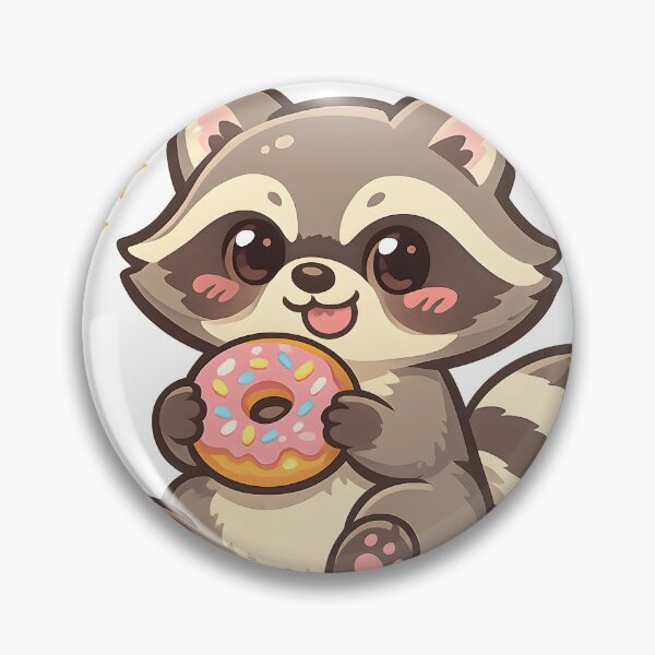 Item preview, Mischievous Raccoon Stealing Donut designed and sold by Glitchart66.