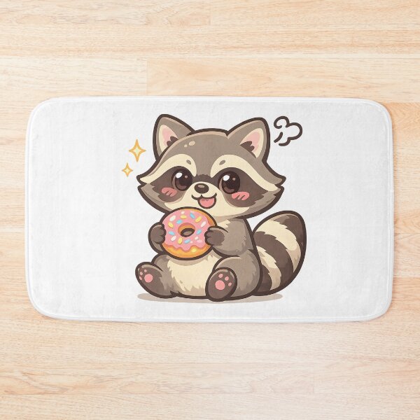 Item preview, Mischievous Raccoon Stealing Donut designed and sold by Glitchart66.