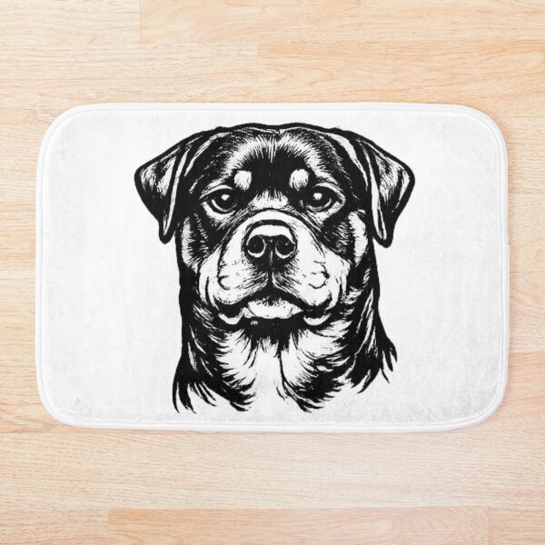 Item preview, Dibujo lineal de Rottweiler | Retrato canino premium designed and sold by zenithviv.