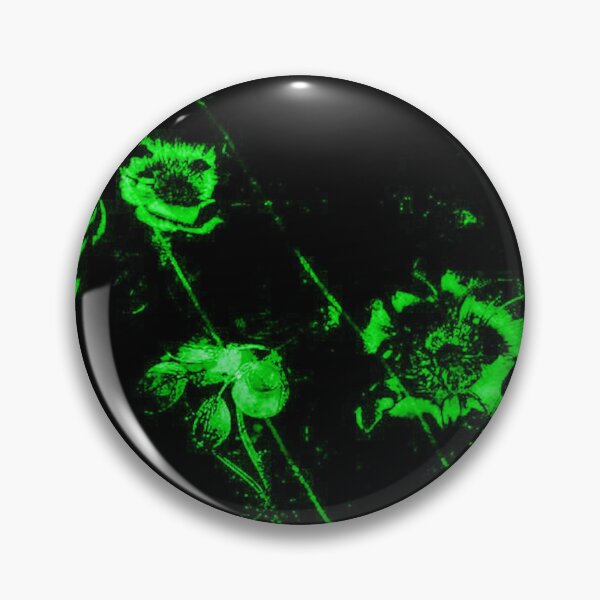 Artikelvorschau, Neon Bloom in the Void — Elektrisch grünes, dunkles florales botanisches Muster entworfen und verkauft von BatNature.
