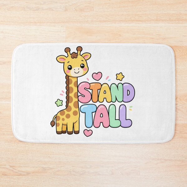 Item preview, Stand Tall Cute Kawaii Giraffe Saying designed and sold by BoosterShop.