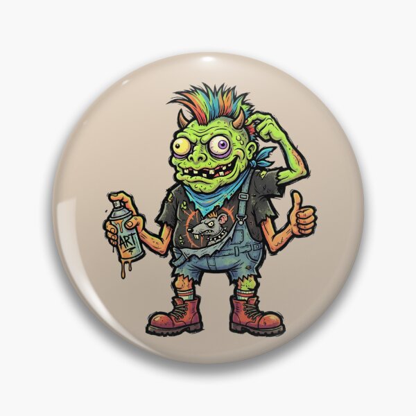 Item preview, Punk Zombie Monster Art | Graffiti Horror Cartoon | Creepy Streetwear Design | Halloween Gothic Sticker | Alternative Monster Illustration designed and sold by Bhaskar Digital Art.