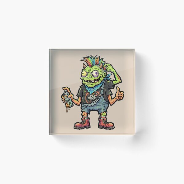 Item preview, Punk Zombie Monster Art | Graffiti Horror Cartoon | Creepy Streetwear Design | Halloween Gothic Sticker | Alternative Monster Illustration designed and sold by Bhaskar Digital Art.