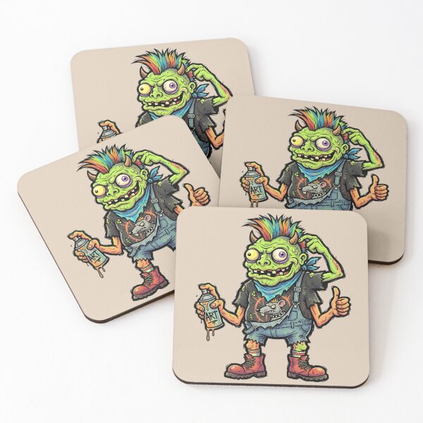 Item preview, Punk Zombie Monster Art | Graffiti Horror Cartoon | Creepy Streetwear Design | Halloween Gothic Sticker | Alternative Monster Illustration designed and sold by Bhaskar Digital Art.