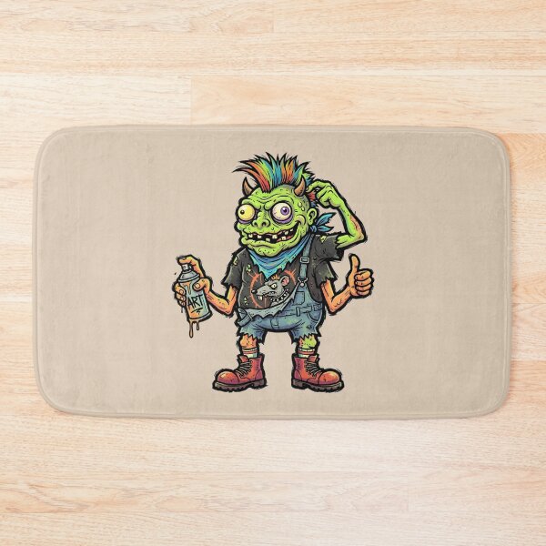 Item preview, Punk Zombie Monster Art | Graffiti Horror Cartoon | Creepy Streetwear Design | Halloween Gothic Sticker | Alternative Monster Illustration designed and sold by Bhaskar Digital Art.