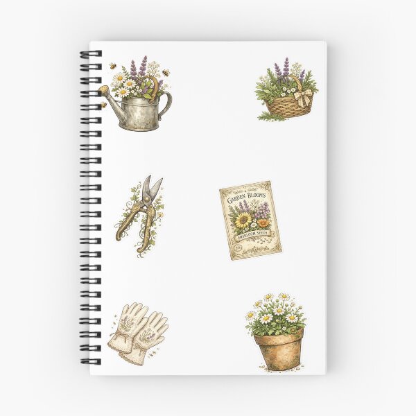 Item preview, Cottagecore Garden Treasures Pack - Vintage Floral Gardening Tools designed and sold by SidTastic .