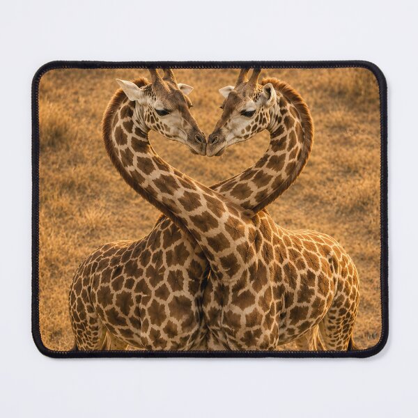 Item preview, Giraffe love in the shape of a heart in the savanna designed and sold by Fotografin1981.