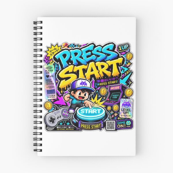 Item preview, PRESS START Gaming Sticker | Retro Arcade Gamer Neon Controller Cyberpunk Design designed and sold by Stylestickers55.