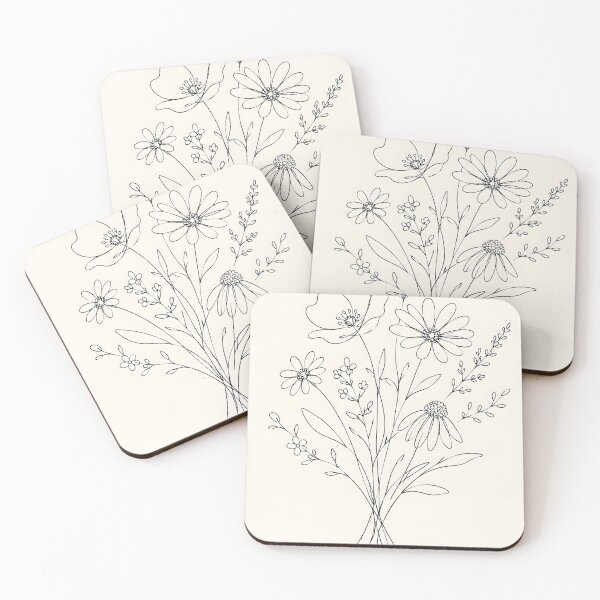 Item preview, Minimalist Wildflower Line Art designed and sold by Glitchart66.