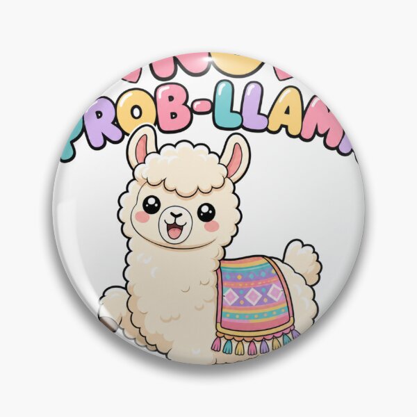 Artikelvorschau, No Prob-Llama Süßes Kawaii Lama Spruch entworfen und verkauft von BoosterShop.
