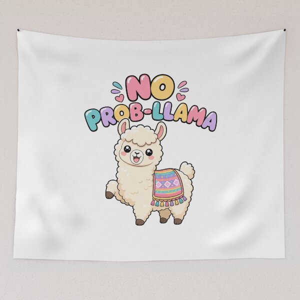 Item preview, No Problem Llama Cute Kawaii Llama Saying designed and sold by BoosterShop.