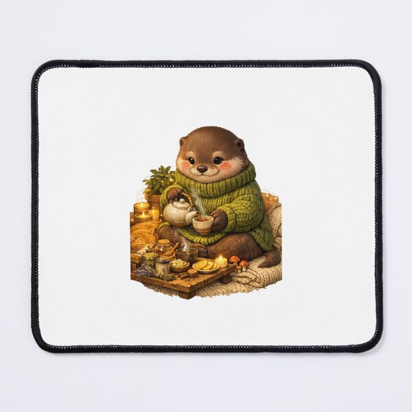 Item preview, Cozy Tea Otter | Afternoon Tea Hygge Illustration designed and sold by Cozy Art for Cozy Souls.