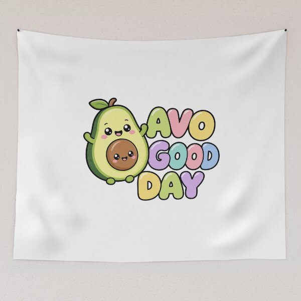 Item preview, Avo Good Day Sweet Kawaii Avocado designed and sold by BoosterShop.