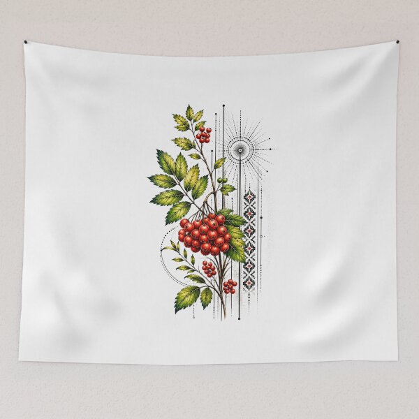 Item preview, Rowan Berries and Leaves designed and sold by PetalGarden.