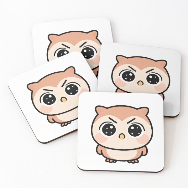 Item preview, Cute Confused Kawaii Owl Cartoon | Adorable Owl Sticker & Gift Design designed and sold by Rood Art Studio.
