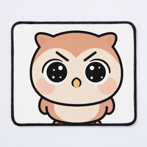 Item preview, Cute Confused Kawaii Owl Cartoon | Adorable Owl Sticker & Gift Design designed and sold by Rood Art Studio.