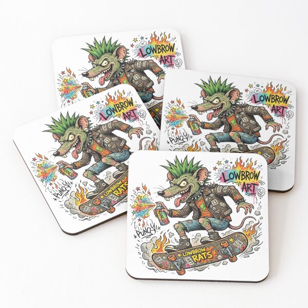 Item preview, Lowbrow Punk Rat Skateboard Art | Graffiti Street Art | Punk Rock Mouse Illustration | Alternative Gothic Halloween Sticker designed and sold by Bhaskar Digital Art.