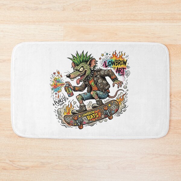 Item preview, Lowbrow Punk Rat Skateboard Art | Graffiti Street Art | Punk Rock Mouse Illustration | Alternative Gothic Halloween Sticker designed and sold by Bhaskar Digital Art.