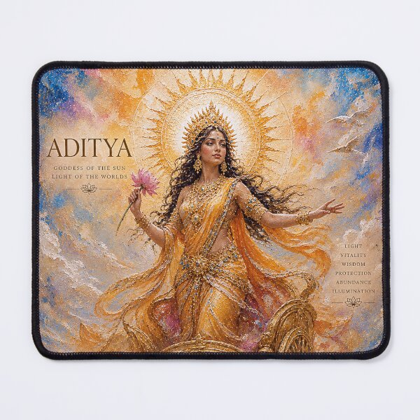 Item preview, Aditya, Goddess of the Sun painting. designed and sold by GalleryKauffeld.