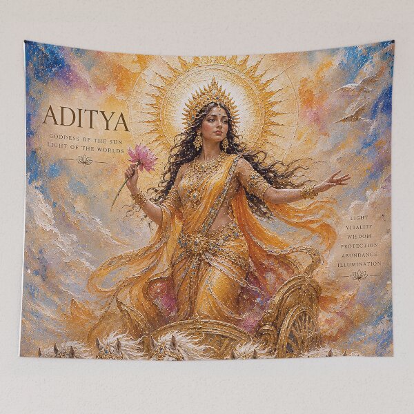 Item preview, Aditya, Goddess of the Sun painting. designed and sold by GalleryKauffeld.