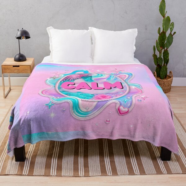Item preview, Y2K Calm Pastel Pink Tropical Graphic designed and sold by TrinovaCreates.