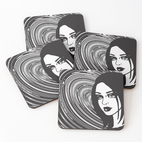 Item preview, Optical Pop Portrait of a Mysterious Woman in Monochrome designed and sold by cremedecolor.