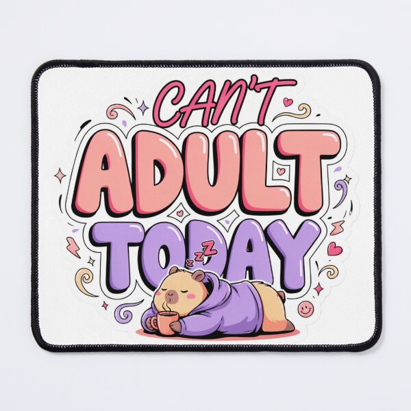 Item preview, Can't Adult Today Kawaii Bear T-Shirt – Funny Coffee Lover Gift for Introverts, Students & Cozy Girls designed and sold by GemBob Creations.
