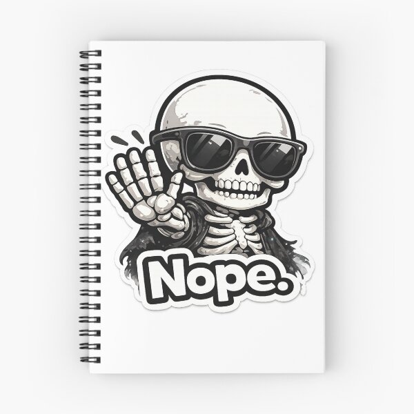 Item preview, Funny Skeleton Nope Sticker | Cool Skull with Sunglasses Stop Hand designed and sold by SkeletonMood.