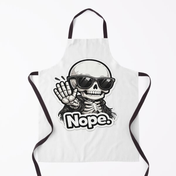 Item preview, Funny Skeleton Nope Sticker | Cool Skull with Sunglasses Stop Hand designed and sold by SkeletonMood.