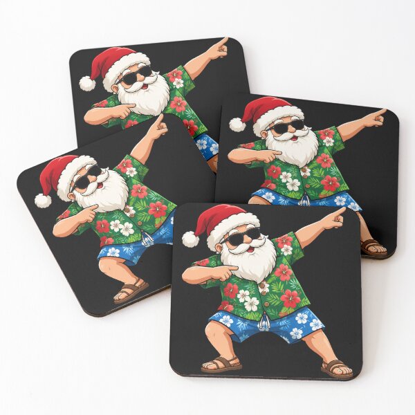 Item preview, Dabbing Santa Hawaiian Beach Outfit Summer Christmas in July designed and sold by OlakunleOloroz.