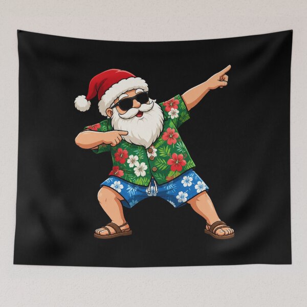Item preview, Dabbing Santa Hawaiian Beach Outfit Summer Christmas in July designed and sold by OlakunleOloroz.
