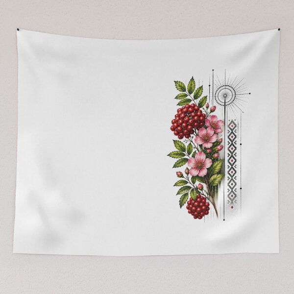 Item preview, Rowan Berries and Wildflowers designed and sold by PetalGarden.