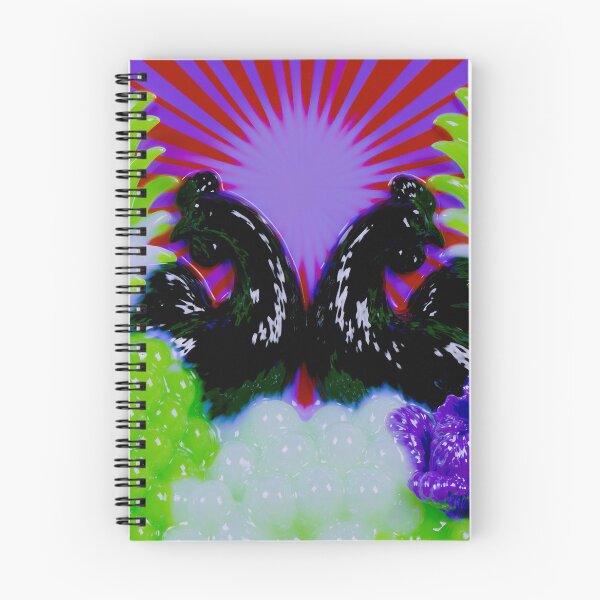 Item preview, Twin Neon Roosters in Psychedelic Bloom designed and sold by bubblegoth.