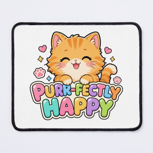 Item preview, Purr-fectly Happy Sweet Kawaii Cat designed and sold by BoosterShop.
