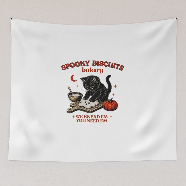 Item preview, Spooky Biscuits Bakery Black Cat Comfort Colors Shirt, Vintage Halloween Baking Graphic, Pumpkin Kitty Fall Cat Lover Gift designed and sold by Zumbiavia.