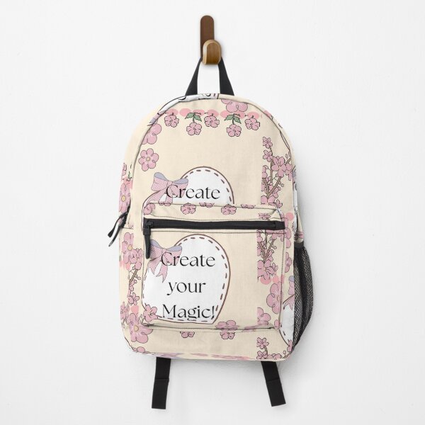 Item preview, Dainty Floral Heart Quote Create Your Magic designed and sold by prosperity111.