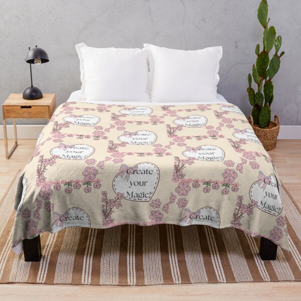 Item preview, Dainty Floral Heart Quote Create Your Magic designed and sold by prosperity111.