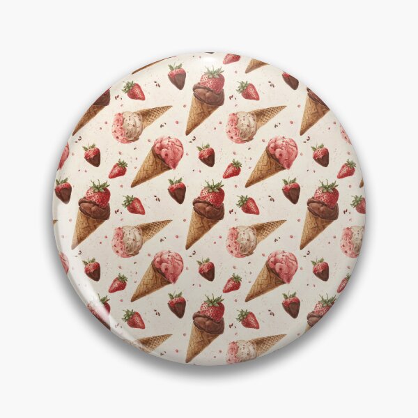 Item preview, Strawberry Ice Cream Pattern  designed and sold by LouieVanille.