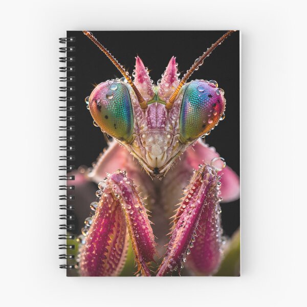 Item preview, Pink praying mantis macro with water droplets designed and sold by Fotografin1981.