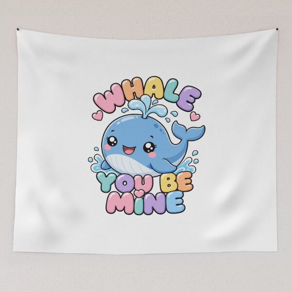 Item preview, Whale You Be Mine Cute Kawaii Whale designed and sold by BoosterShop.