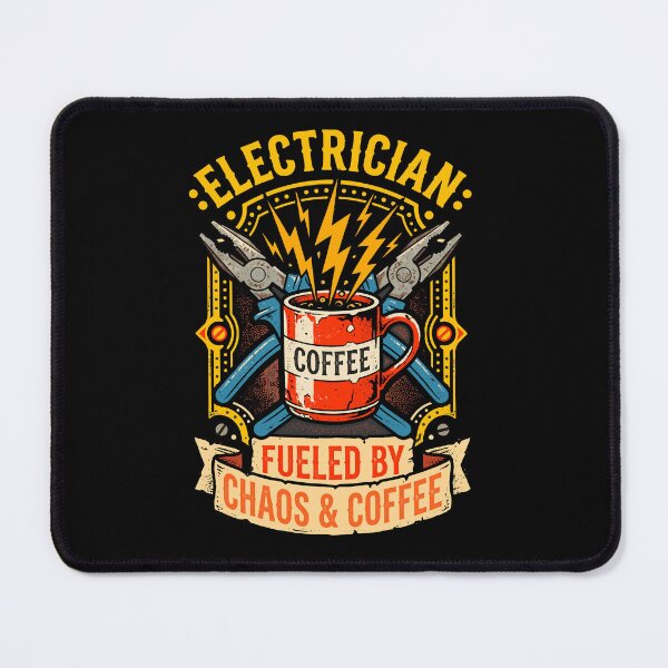 Item preview, Electrician Fueled By Chaos And Coffee Funny Trade Worker Gift designed and sold by ShetuAhsan.