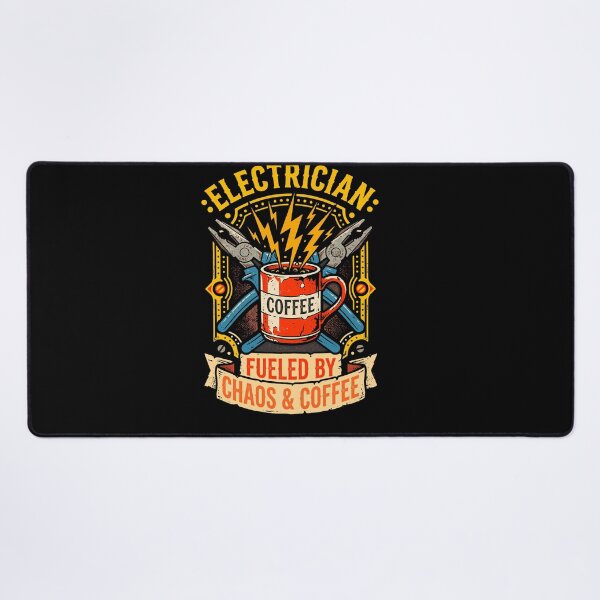 Item preview, Electrician Fueled By Chaos And Coffee Funny Trade Worker Gift designed and sold by ShetuAhsan.