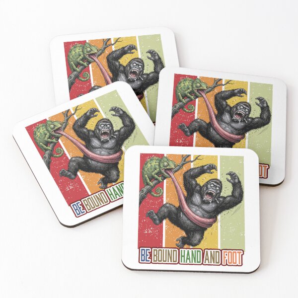 Item preview, Be Bound Hand and Foot Chameleon Gorilla -nature parody- designed and sold by LOVEARTDESIGN.