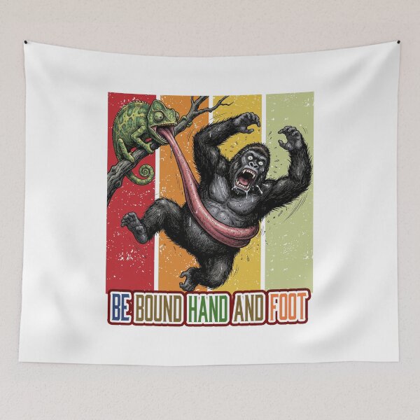 Item preview, Be Bound Hand and Foot Chameleon Gorilla -nature parody- designed and sold by LOVEARTDESIGN.