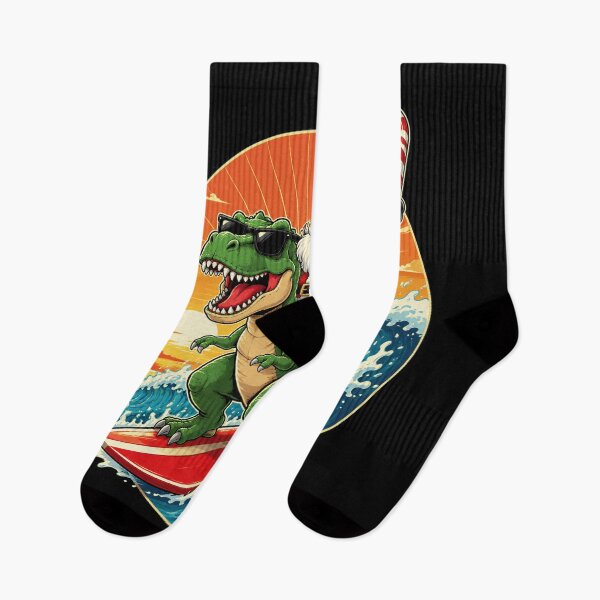 Item preview, Dinosaur Surfs with Santa Kids Christmas in July Holiday designed and sold by OlakunleOloroz.