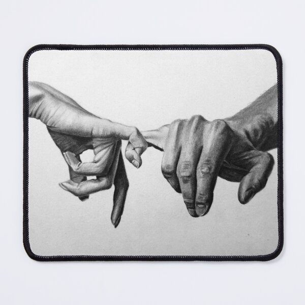 Item preview, Creation of Trust - Pinky Promise Hands Pencil Drawing designed and sold by BoyanVBart.