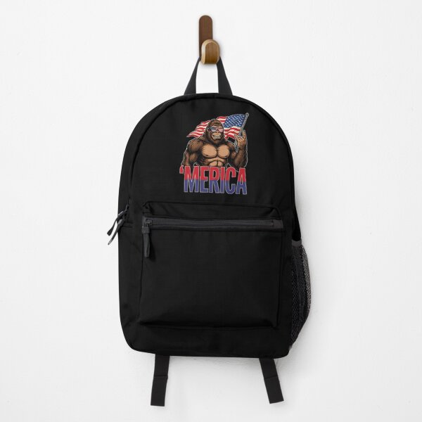 Item preview, 'Merica Bigfoot Muscular Rock On Design v5 designed and sold by DarylWelsh2024.