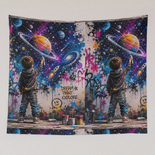Item preview, Colorful Space Street Art Illustration designed and sold by Black Signal.