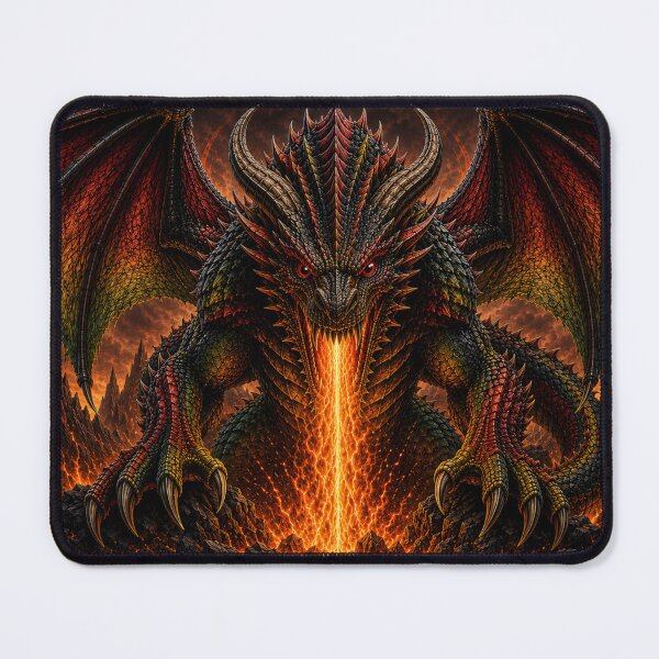 Item preview, Mythical Multicolored Fire Dragon on a Volcanic Mountain designed and sold by Trans4med.