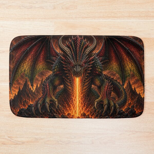 Item preview, Mythical Multicolored Fire Dragon on a Volcanic Mountain  designed and sold by Trans4med.